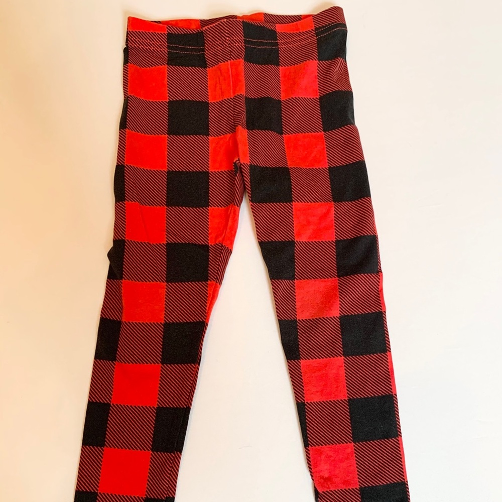 Toddler girls red plaid pants
